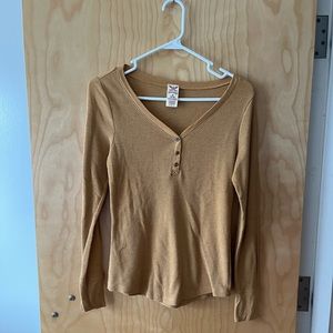 Mustard Yellow Henley Tee